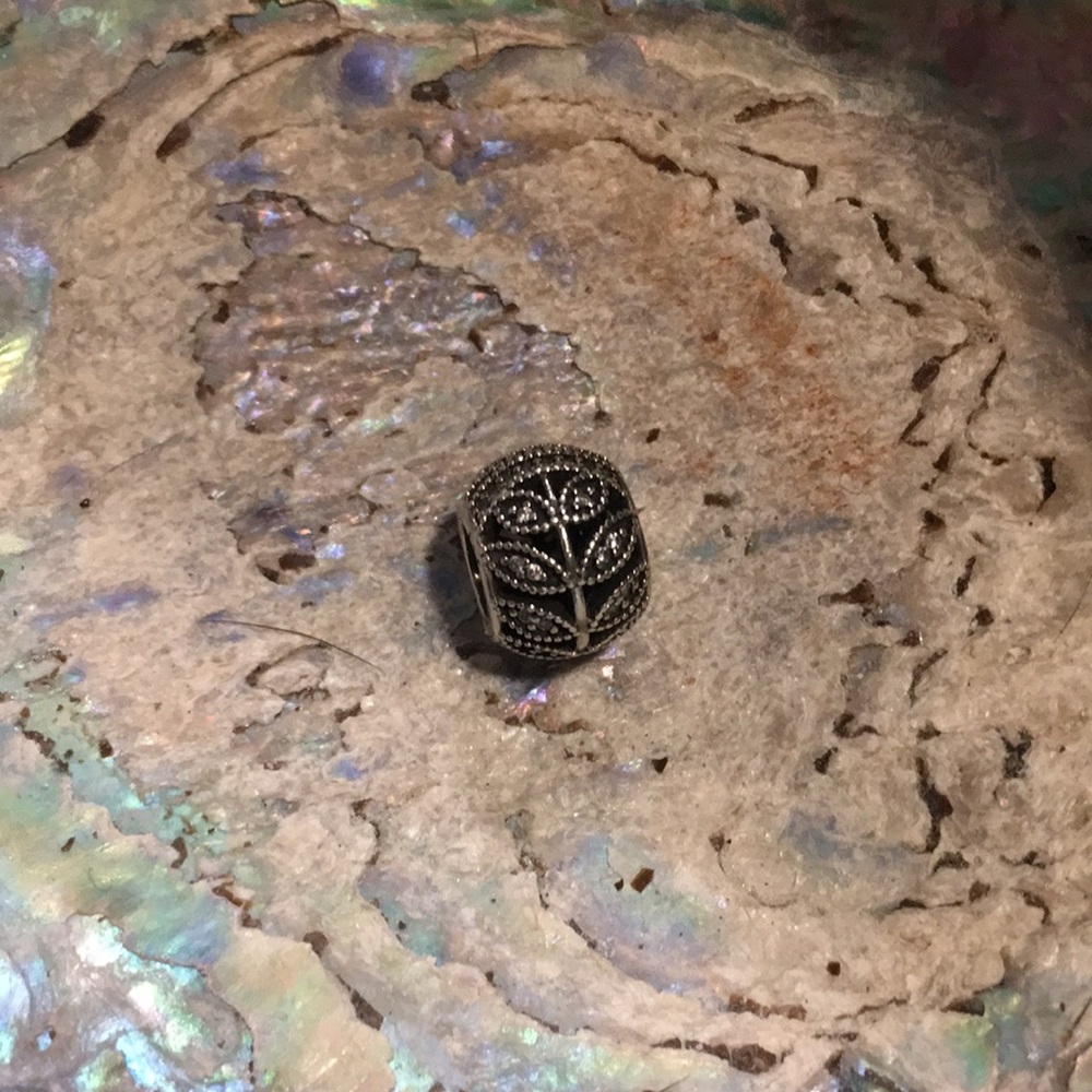 Pandora Charm Leaves Clear Cz